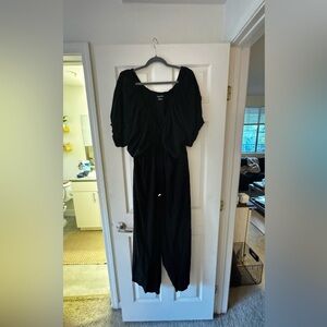 City Chic Womens Black Cut Out Jumpsuit